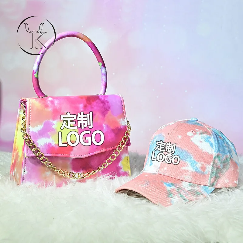 

Brand ladies hats and handbags set wholesale ladies handbags shoulder messenger bag, Customized color