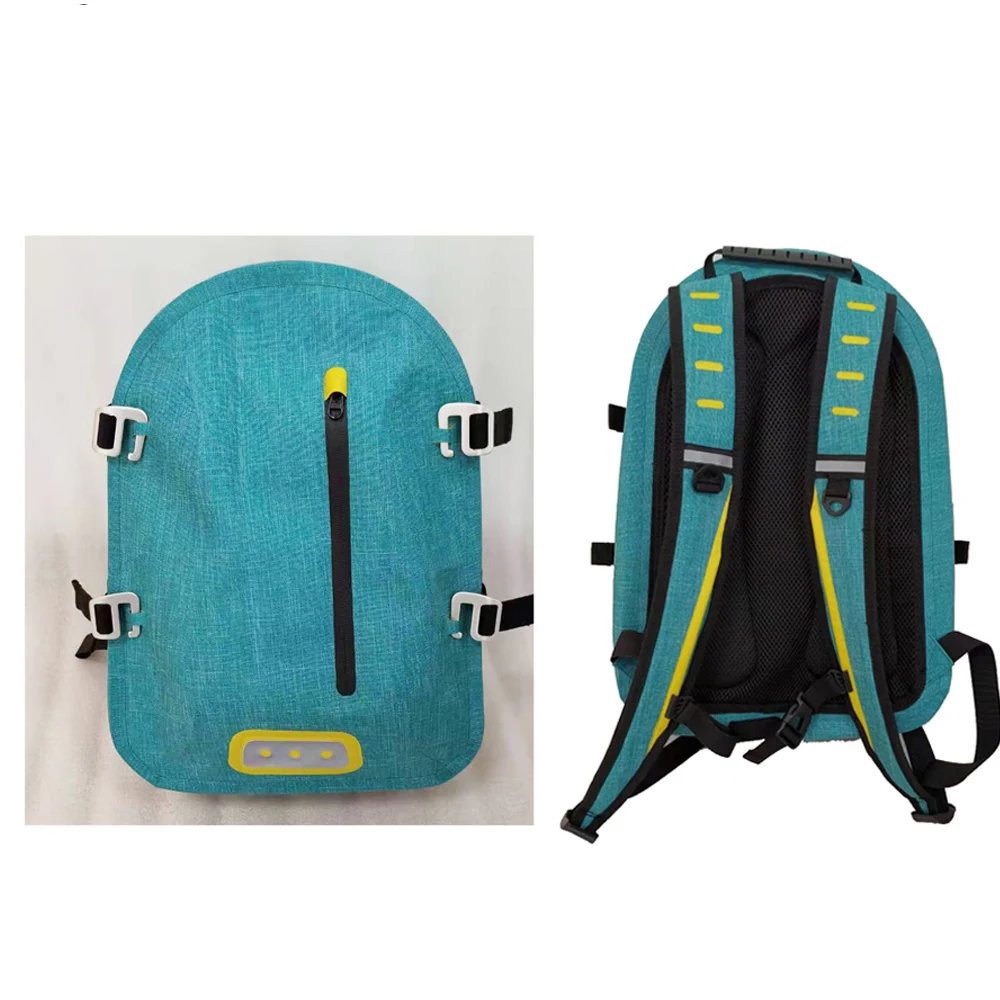 

TPU Airtight Waterproof Laptop Backpack Custom, Orange and blue,or other color