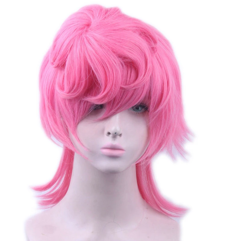 

Cosplay Wig Pink High-temperature Wire No Perm Wig for Man and Women Party Comic Exhibition Wigs