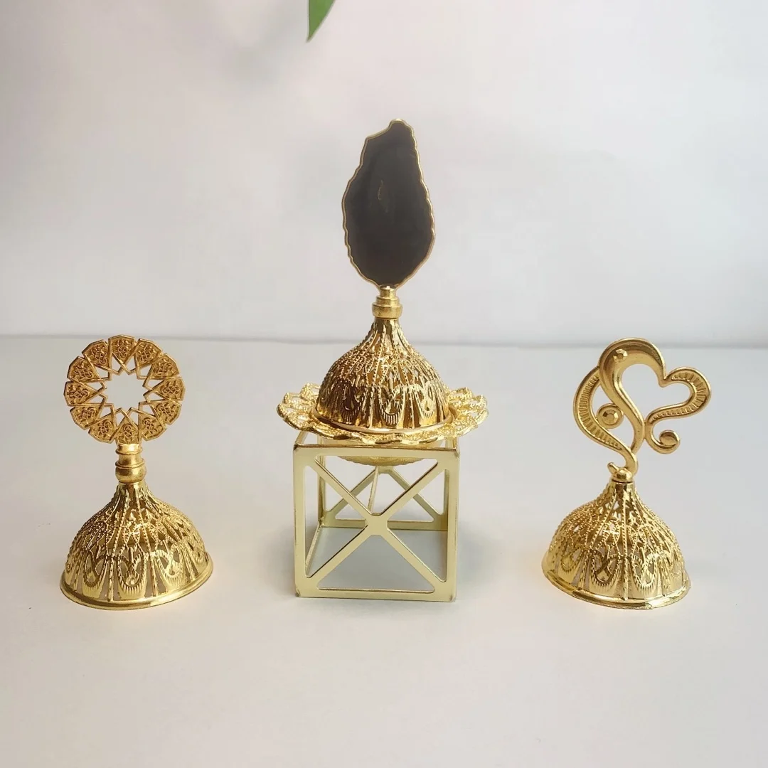

Middle East Arabian Luxury Simple Home Decoration Iron Art Gold Incense Burner
