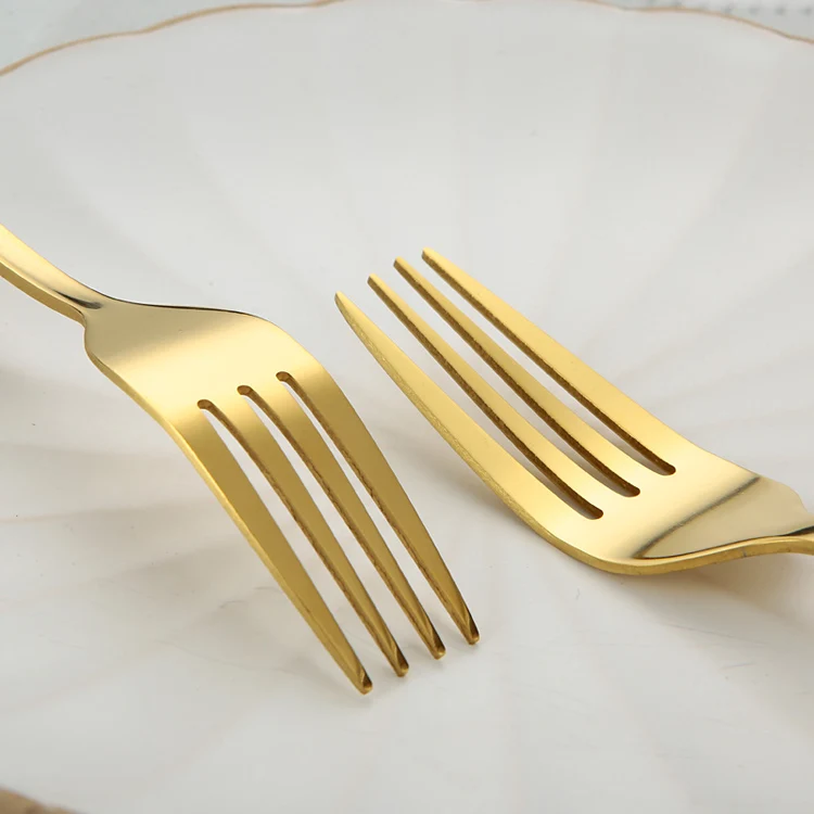 
Stainless Steel Flatware 24 Piece In Box Gold Plated Silverware Golden Utensils Cutlery Set 