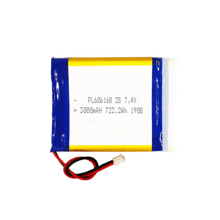 7.4v 3000mah Li Polymer Battery 606168 606068 Rechargeable Lithium ...