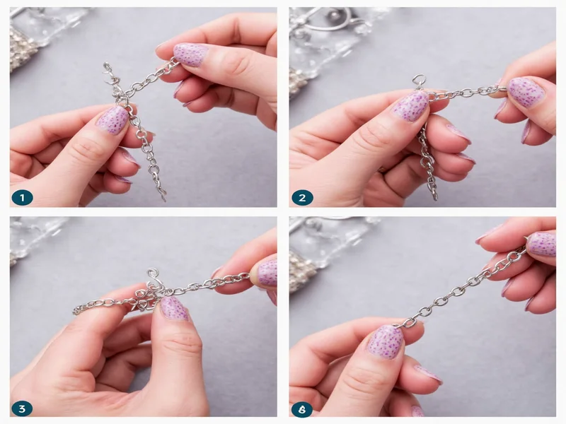 Step by step iron bead bracelet tutorial