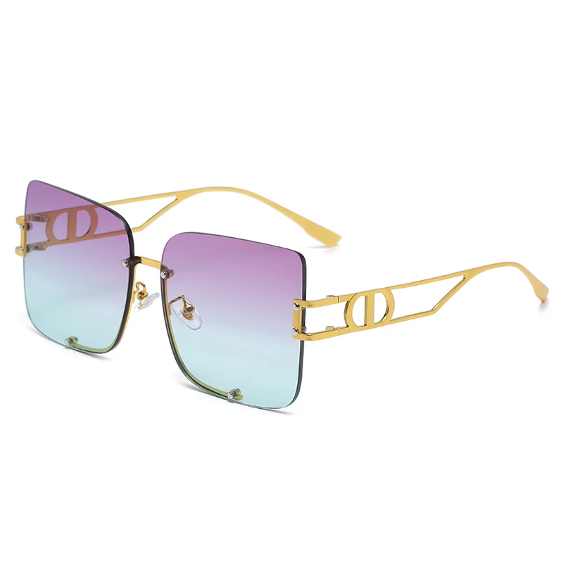 

VASHAP 58250 square frame sunglasses UV400 metal vintage women men sun glasses retro unique designer shades, Mix color