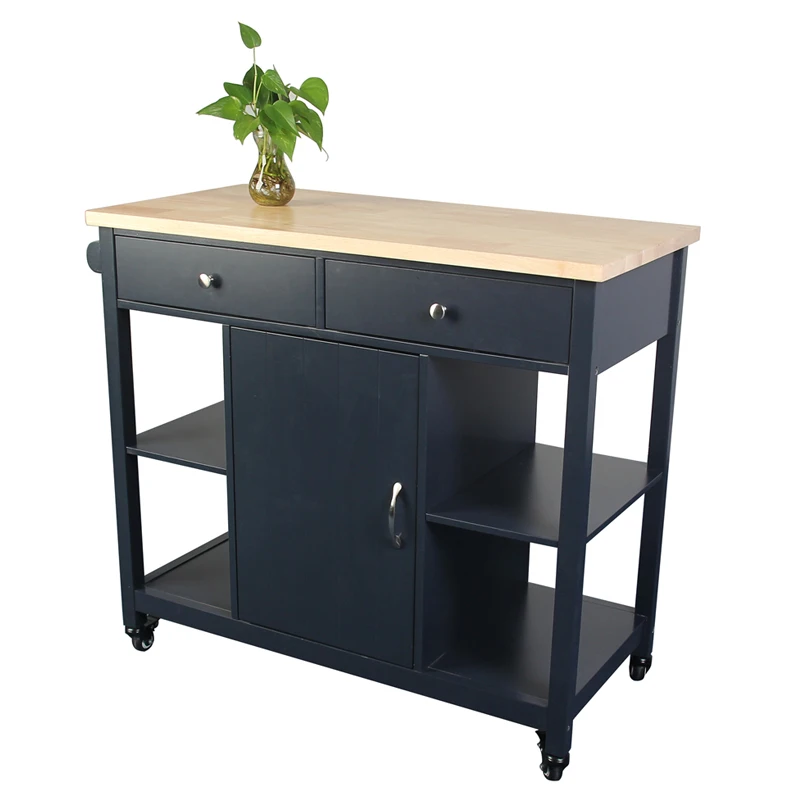 
Black kitchen rolling cart 