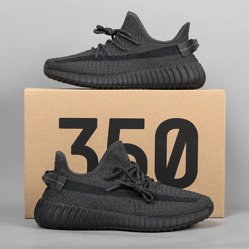 

Original Yeezy 350 Brand Logo Sneakers Men And Women Breathable Jogging Shock Absorption Casual Running Tennis Shoes, Blue,black,grey