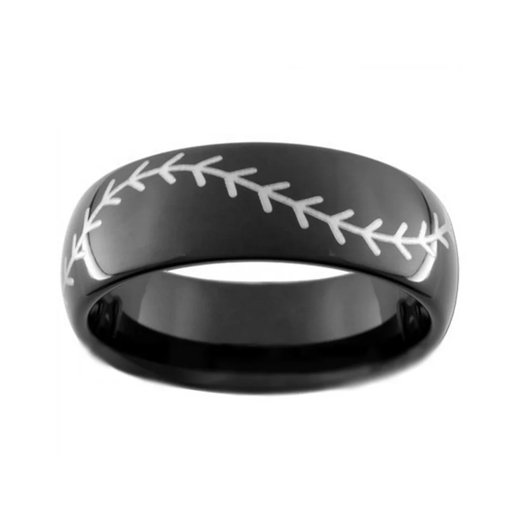 product-Wholesale Cheap Black Enamel Tungsten Custom Baseball Rings-BEYALY-img