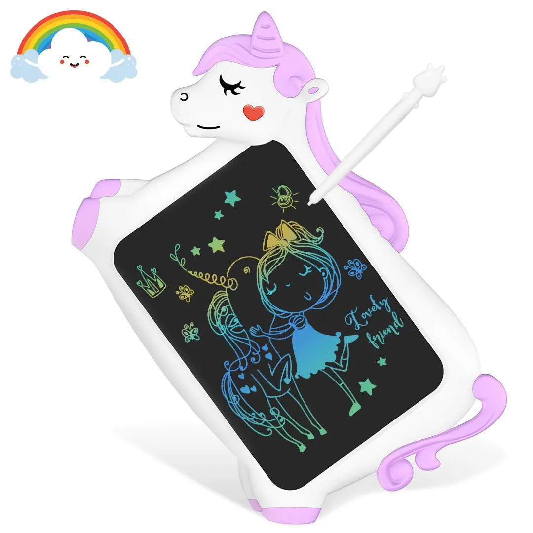 

2023 Educational Painting Toys Unicorn LCD Writing Tablet 10 Inches Drawing Board for Kids Gift Items