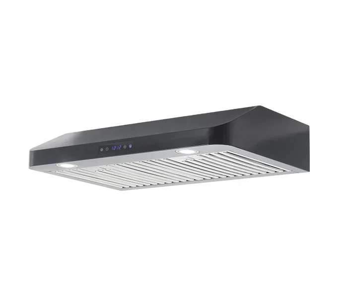 Range Hood Kitchen Appliance 90CM Black LED Light balck painted hood Modern Touch ETL approved cooker hood