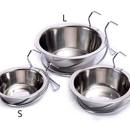 

Hanging Pet Bowl, Stainless Steel Food Water Bowls for Dogs and Cats