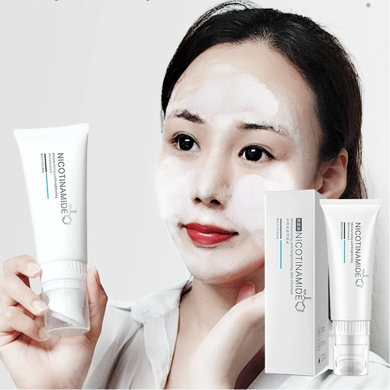 

Customize Logo Female Skin Daily Hydrating Boosting Exfoliating Facewash Micro Polish Resurfacing Face Cleanser With Scrub Brush