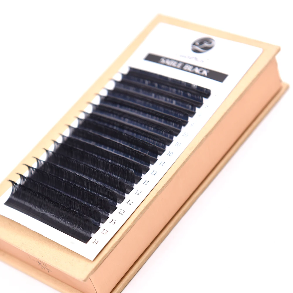 

C curl Flat Lashes 0.15 mm ellipse light Individual eyelashes cashmere matte flat eyelash extension, Black and other colors