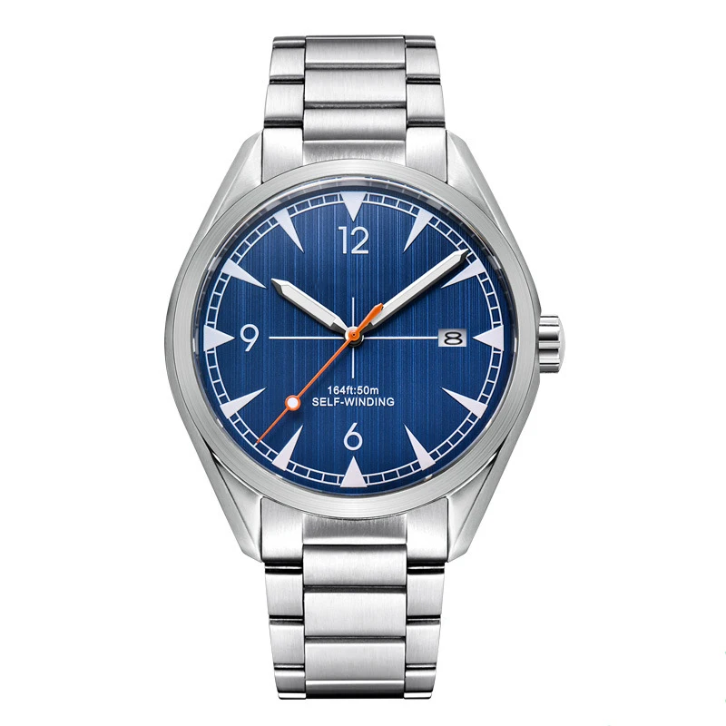 

steel dive nh35 watch custom logo mechanical watch nh35 automatic own brand diversipink watch for men