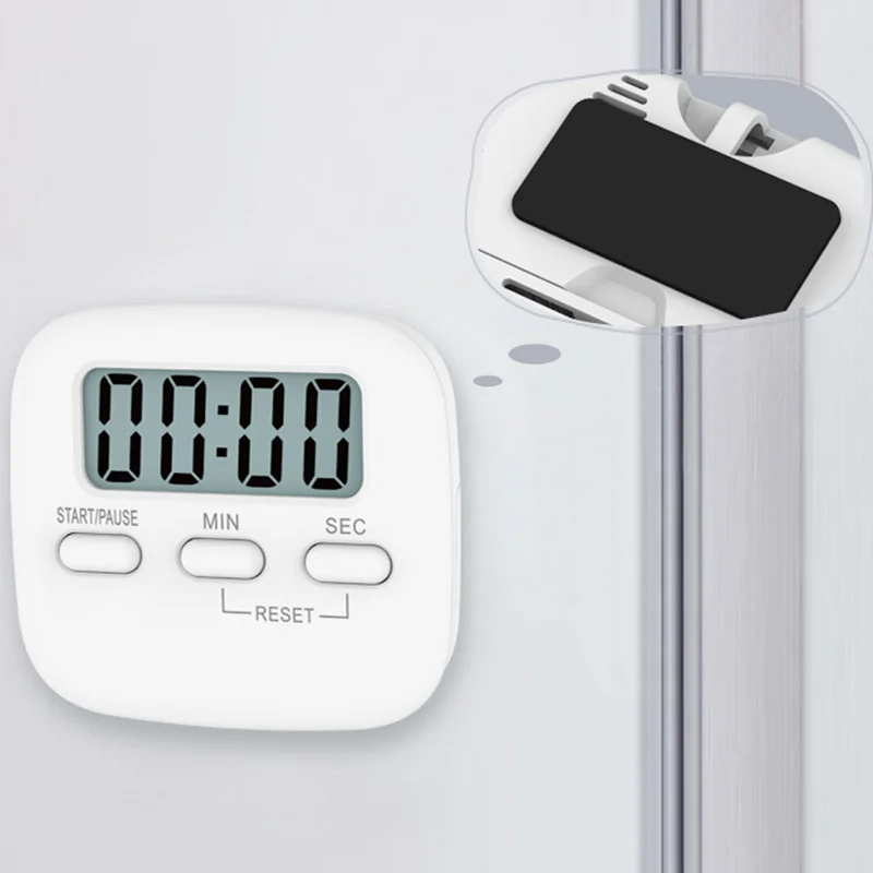 

ABS Digital Magnetic Kitchen timer magnetic eletronic refrigerator timer, White