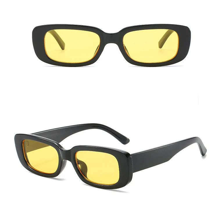 

Wholesale Custom Logo Rectangle Sun Glasses Square Vintage Retro Fashion Polarized High Def Shades Sunglasses