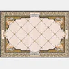 Rectangular waterjet marble medallion, flower waterjet marble pattern, marble floor rug