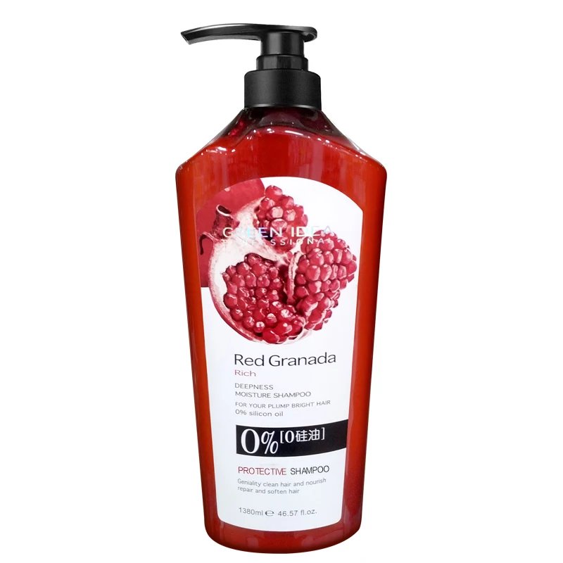 

Manufacturer Hair Care Product Brand Rich Bio Pomegranate Shampoo 1380ML Big Size Volumizing Natural Fruit Shampoo For Hair Loss, As pictured/customized