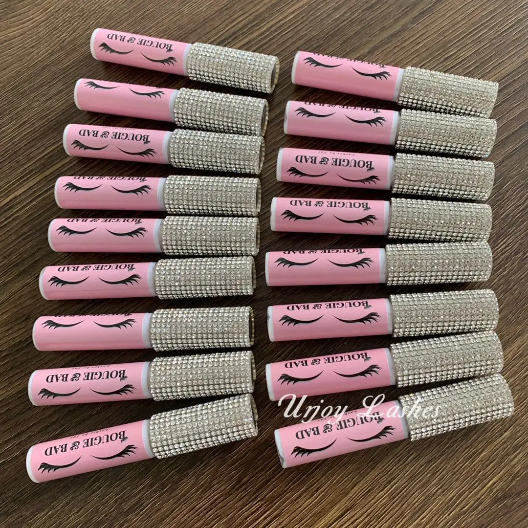 Professional Clear Custom Private Label Eyelash Glue Pink Rhinestone