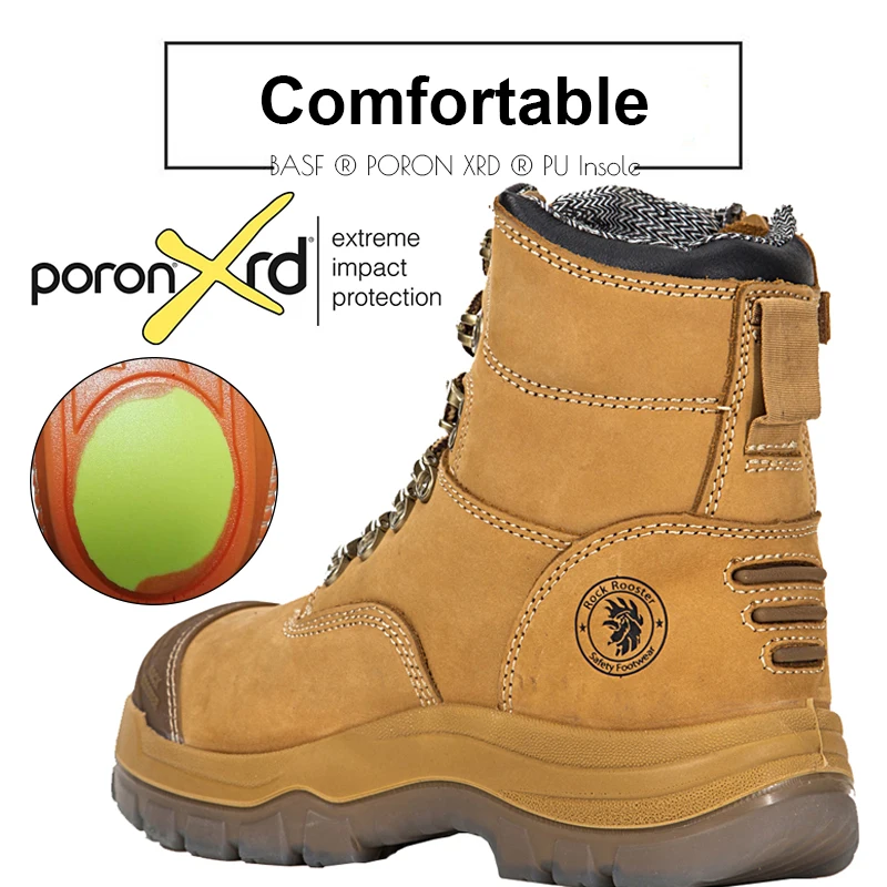 Rockrooster-botas Con Punta De Acero Para Hombre,Zapatos De Seguridad