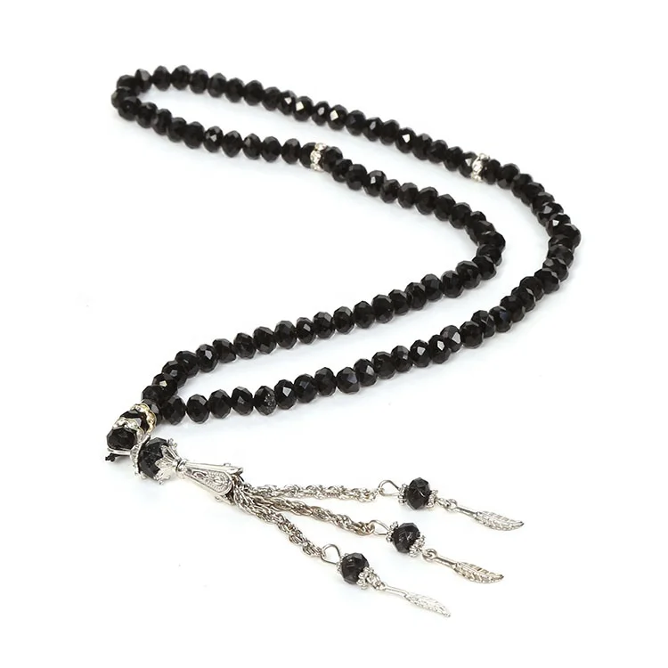 Hot selling fashionable cheap glass crystal beads tasbih muslim prayer beads 33 bracelet