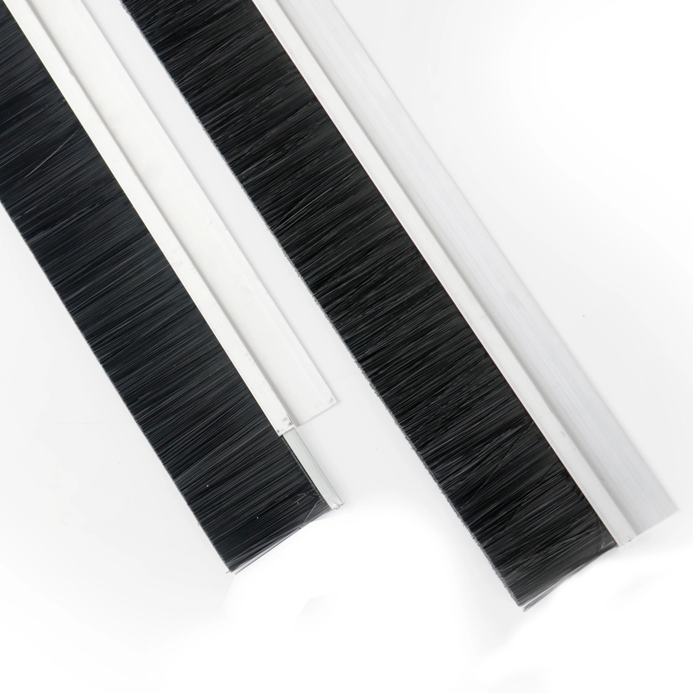 Zhenda Flexible Weather Strip Brush Dustproof Hollow Metal Doors Premium Aluminum 2mm Thickness Customizable Door Sweep Strip