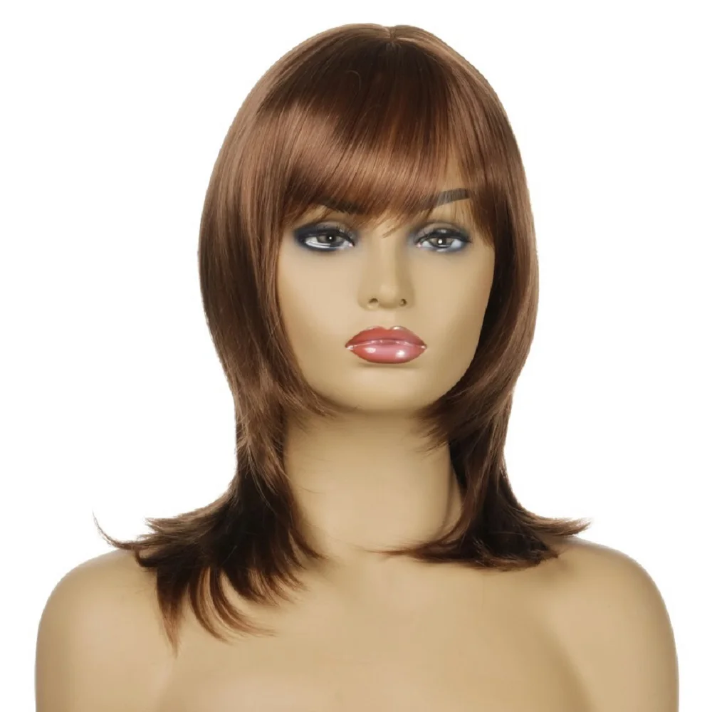 

2021 European And American Women Long Silky Straight Hair Chemical Fiber Wig Factory Wholesale
