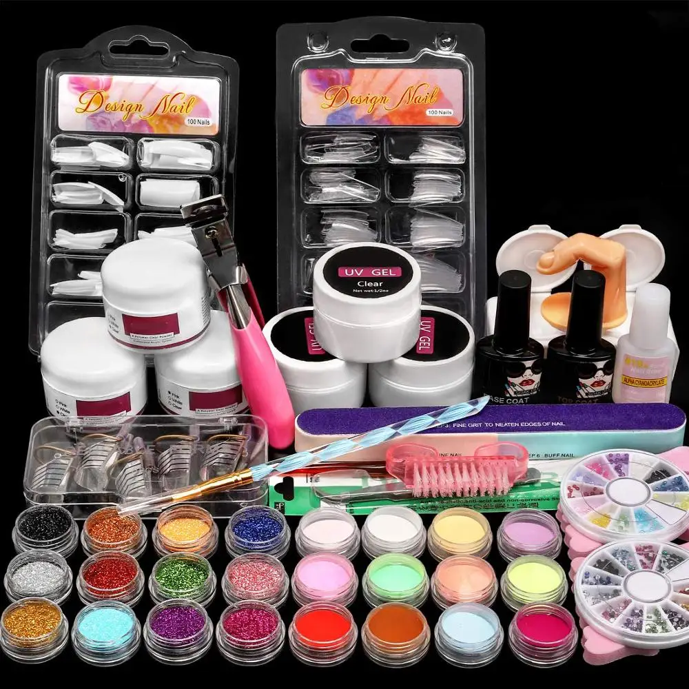 

Acrylic Powder Nail Kit Shiny Glitter Nail Art Decoration Set Acrylic Nail Tools