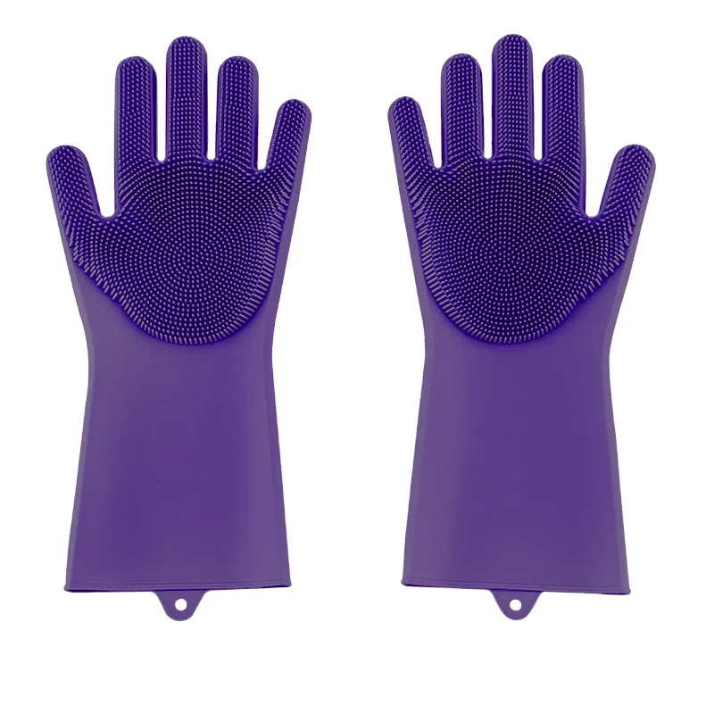

Silicone Reusable Cleaning Gloves Silicone Cleaning Gloves Pet Clean Glove, Customized