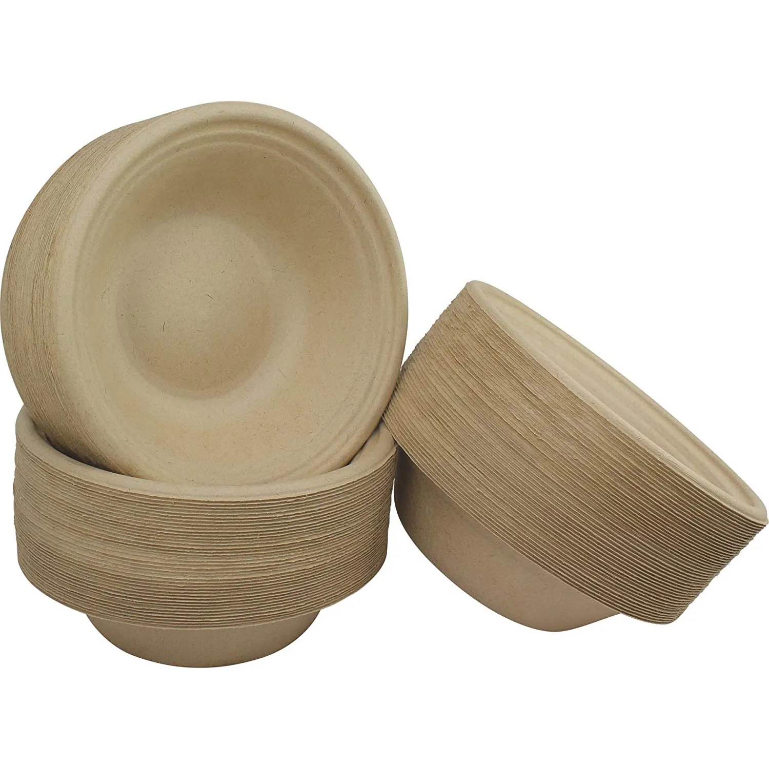 

Disposable Eco Friendly Cheap Dinnerware Paper Bowl Natural Brown Bagasse Paper Salad Bowl