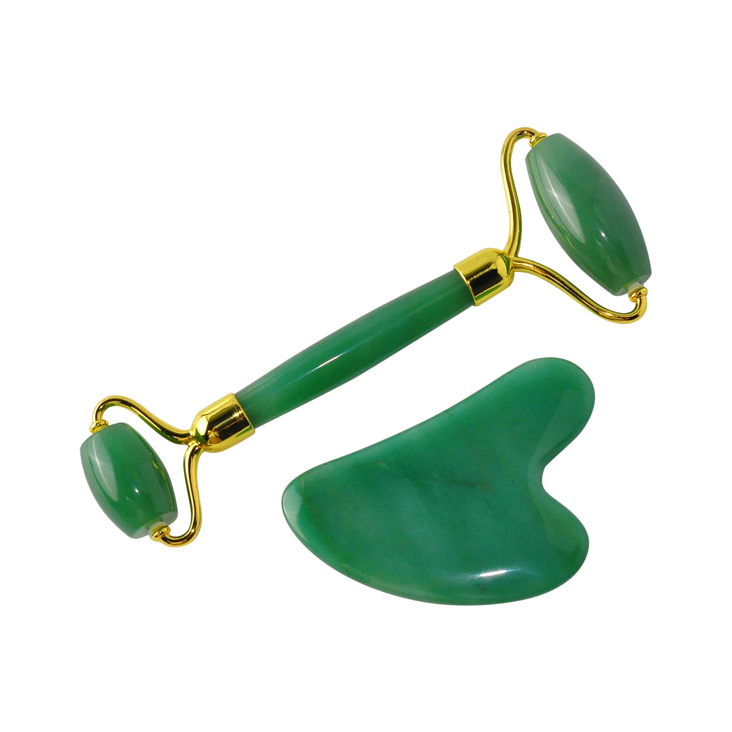 

Face Roller Massage rodillo facial de jade Beauty Tool Green Aventurine Jade Roller and Gua Sha Set