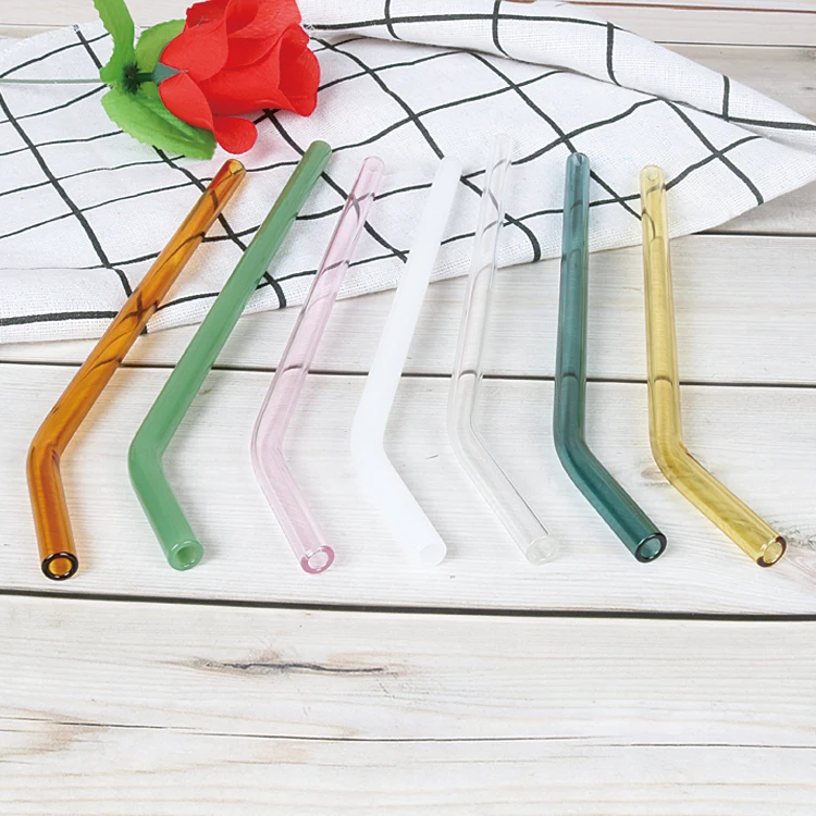 Eco friendly Reusable Borosilicate Glass Drinking Straw