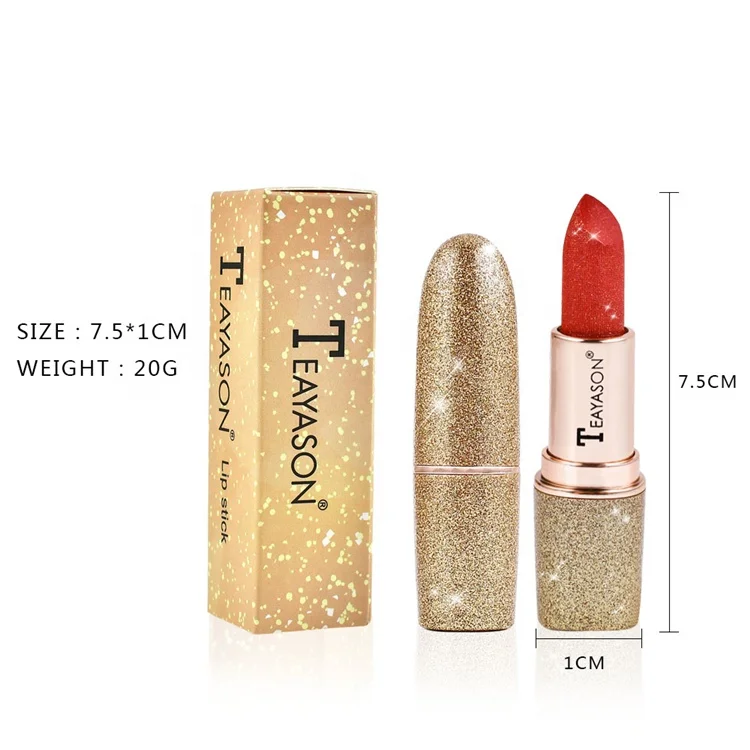 

YANMEI high quality Cheap gold glitter Lipstick Waterproof long-lasting Matte Lip gloss for Wholesale Private Label Cosmetics, 12-color options