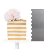 

AK Stainless Steel Cake Scraper Decorating Comb Pastry Baking Tools Kitchen Utensils Cake Smoother CS-21