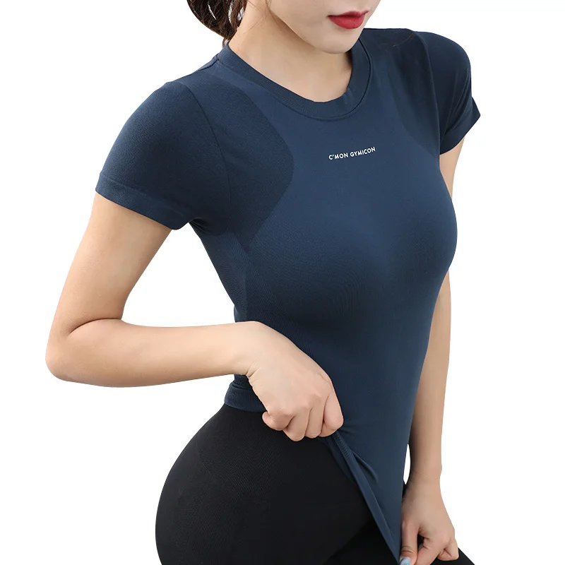

lysho Latest Design Women Soft Comfortable Sports T-shirts Fashion Breathable Durable Sports T-shirts, Picture color
