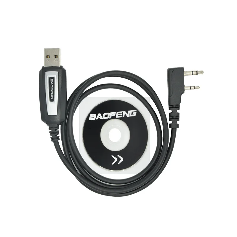 

100% Original Baofeng Walkie Talkie USB Programming Cable For 2 Way Radio UV-5R BF-888s UV82 H777 K Port Driver With CD Software