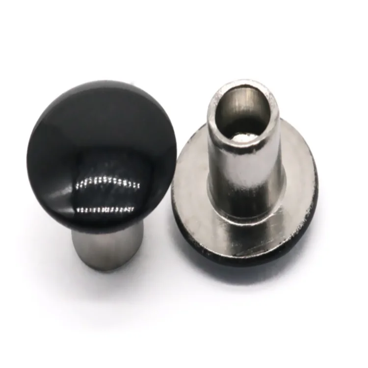 Gb873 304 Stainless Steel Oval Head Semitubular Rivets Round Head Half