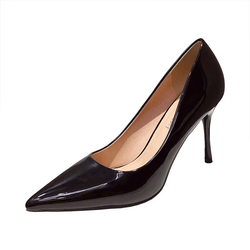 

2022 New Design Leather Office Elegant Pumps Women Luxury High Heel Shoes