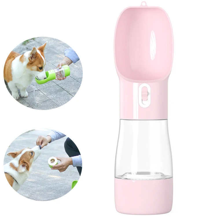 

Portable Pet Water Bottle Cup Traveling Dog Drinking Dispenser Hot Sale Pet Multi-function Water Cup Go Out Water Cup, Pink blue green silver gray