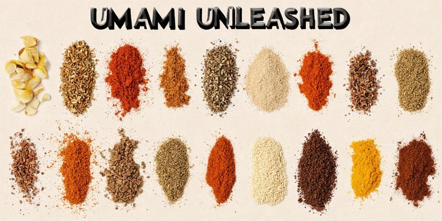 Gourmet dish with umami seasoning