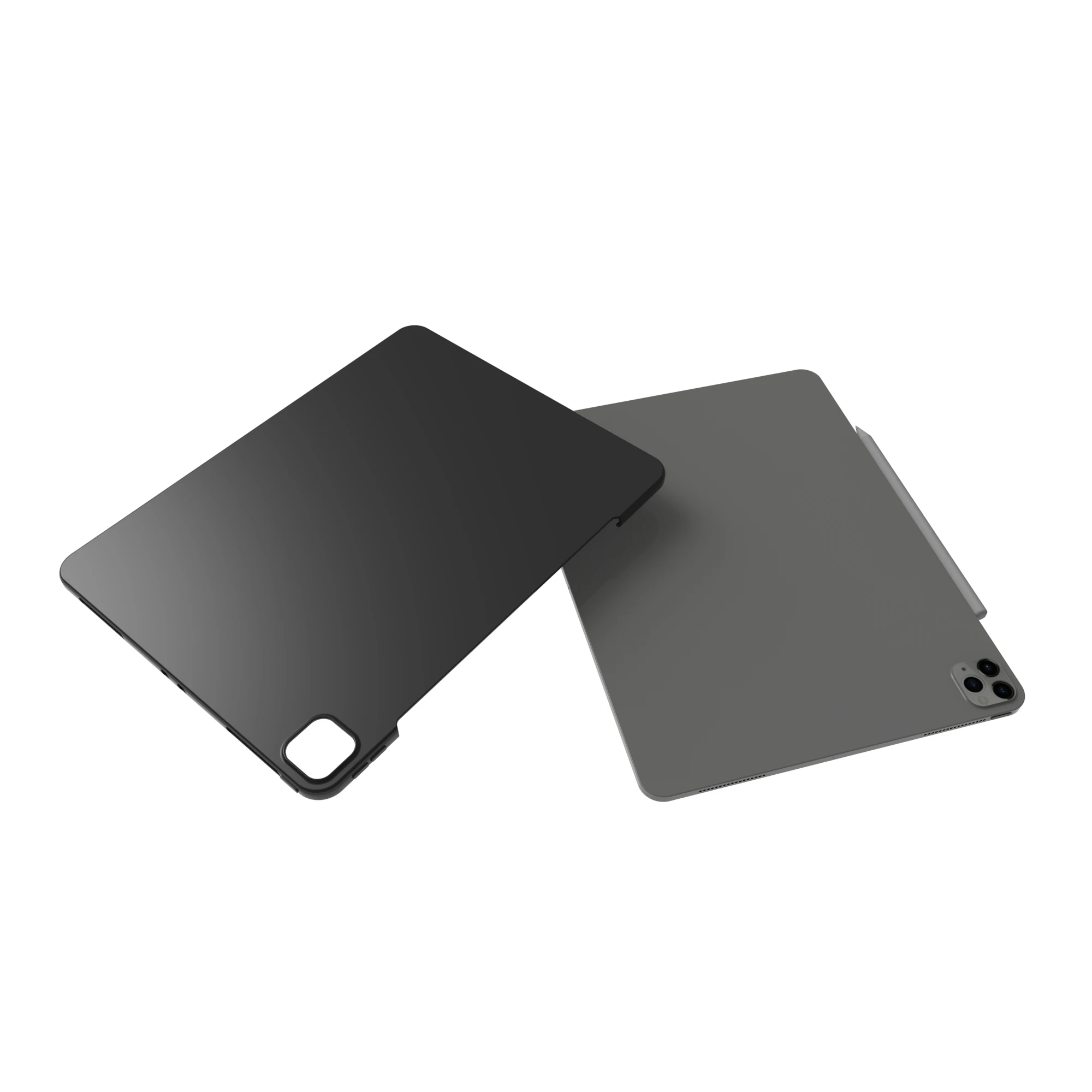

Soft Matte Pudding TPU Back Cover Case With Open Button For iPad Pro 12.9 inch 2020