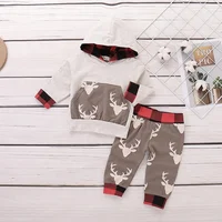 

Wholesale latest boy clothing set baby kids christmas boutique clothes for baby 2 pieces set with high quality