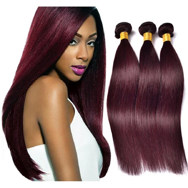 

cheap 13x4 raw virgin brazilian human hair weave extension wine red 99j ear to ear frontal straight bundles with hd lace closure