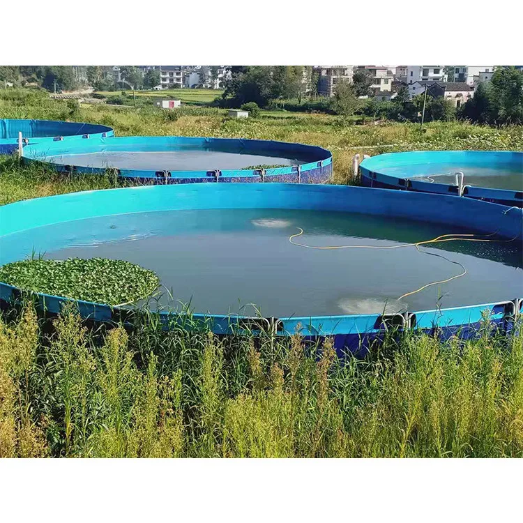 Folding Water Fish Pools Collapsible PVC FishIng Tanks Farming Pond