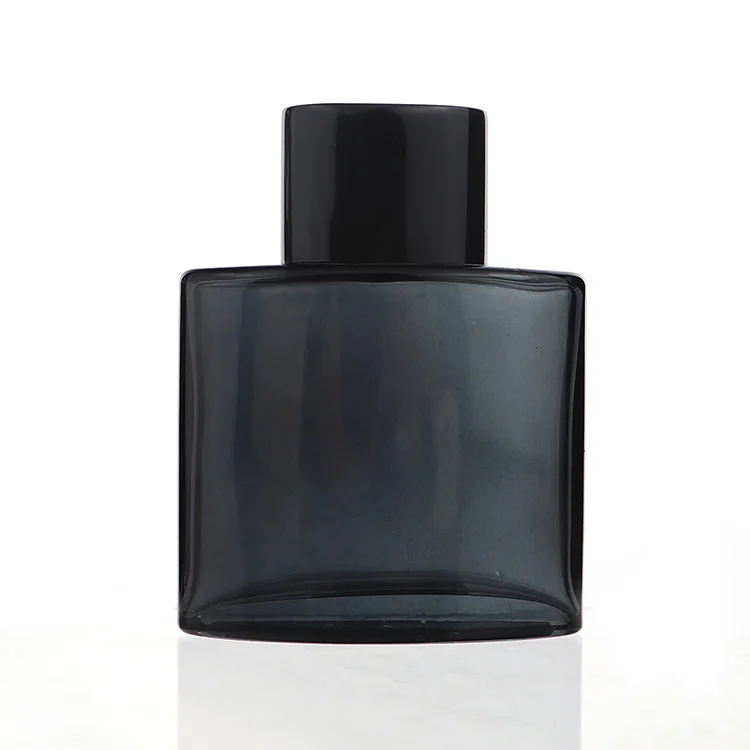Custom Design Luxury 90ml Perfume Glass Bottle Square Blue Men Cologne