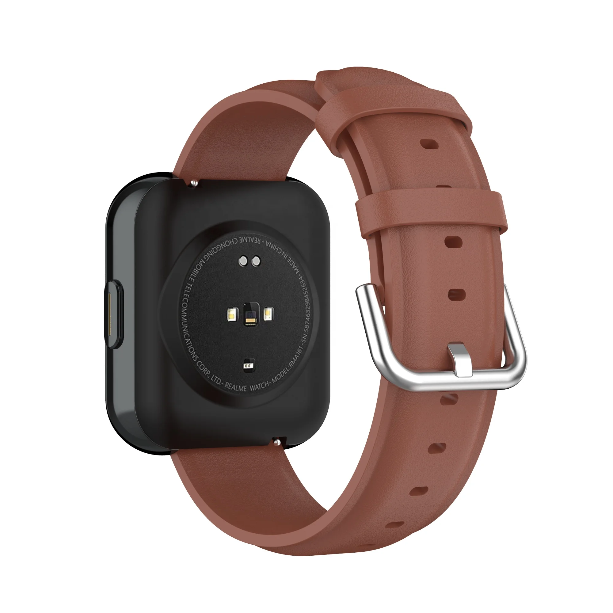

For Realme Smart Watch Sweat Proof Leather Strap SIKAI Smart Watch Accessories Wholesale Leather Fashion Band, 7 colors