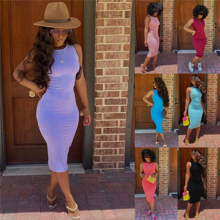 

OR030123 solid color dress summer dresses new arrivals 2021 for wholesales