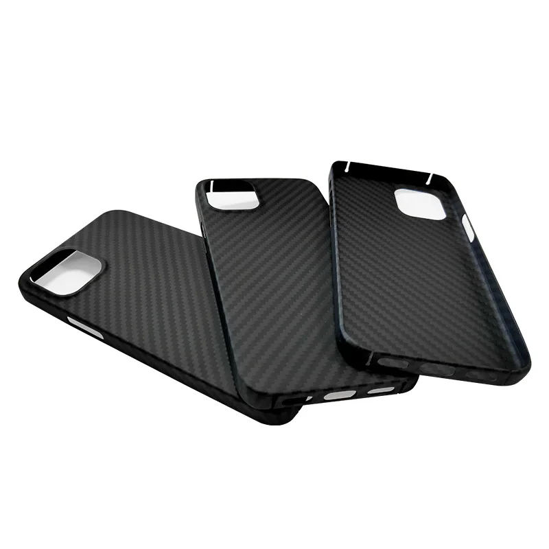 

Phone 12 Mini case 5.4 " Aramid Fiber [Real Body Armor Material] Phone Case,Minimalist Strongest Durable Snugly Fit Snap-on C, Black