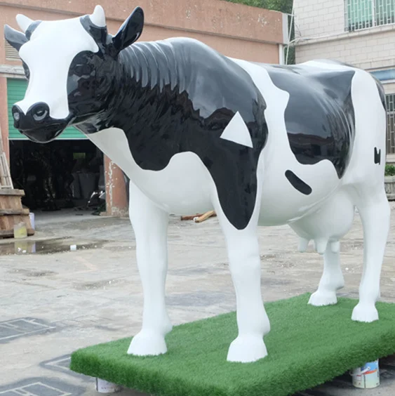 plastic cow statue