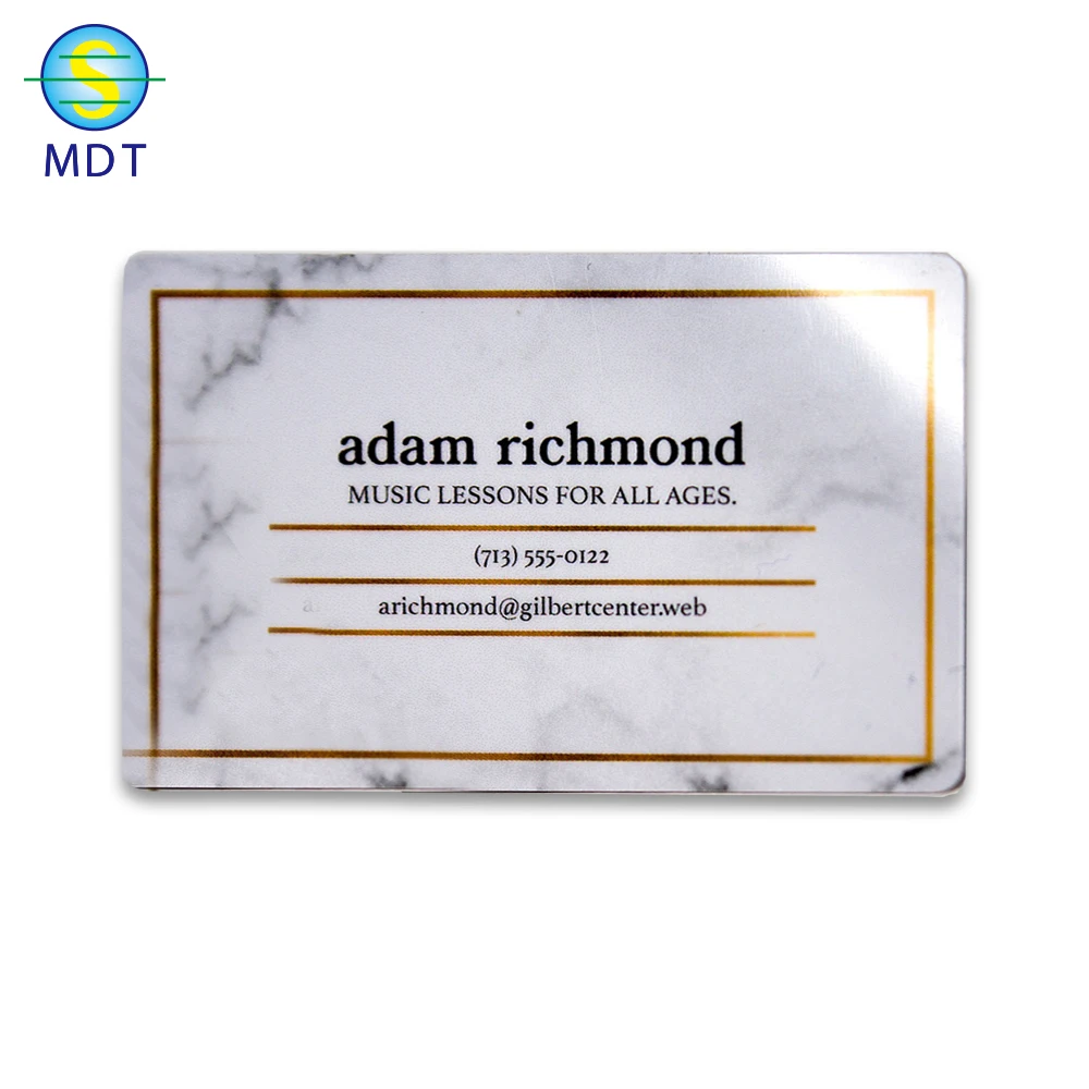 

DU card plastic, Cmyk color or pantone color
