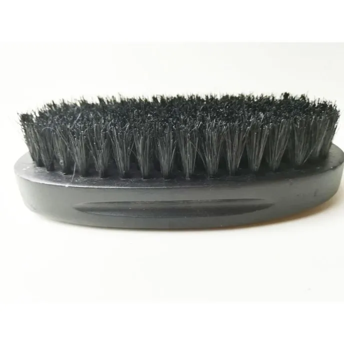 

Natural 100% boar bristle 360 wave curve wooden hair shaving beard brush, Black